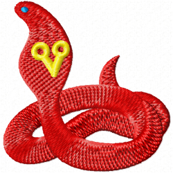 Snake Embroidery Design 1
